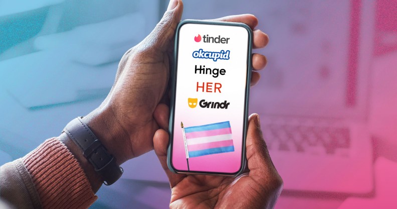 Trans inclusive dating apps include Tinder, Hinge, OKCupid, Her and Grindr