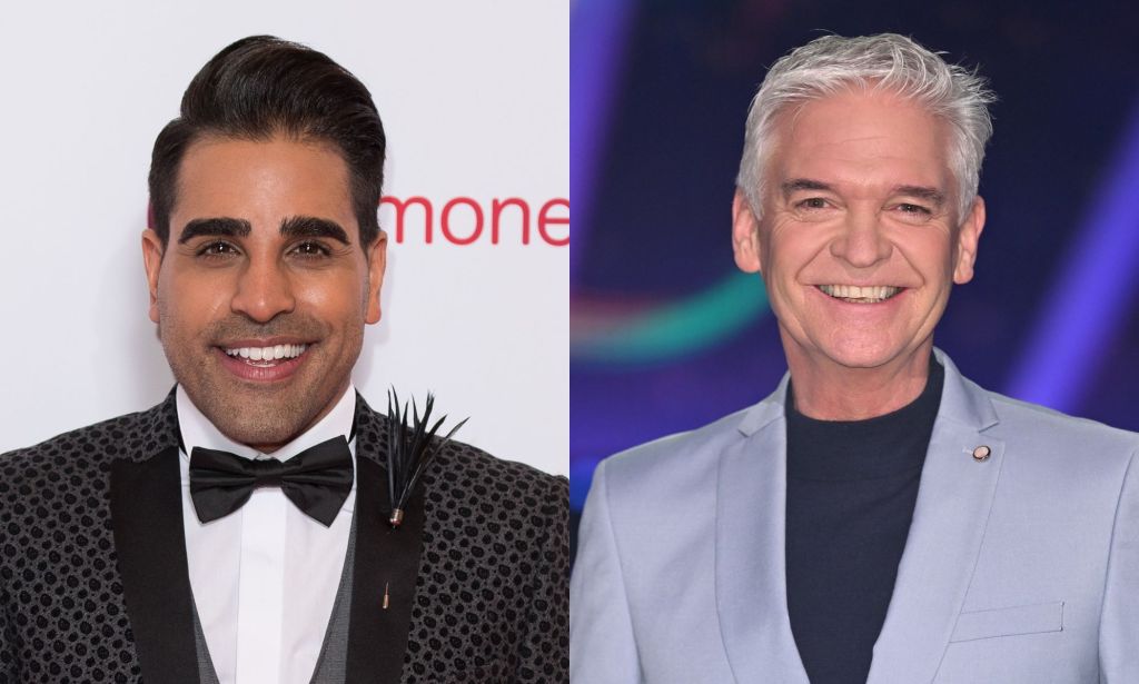 On the left, Dr Ranj Singh. On the right, Philip Schofield.