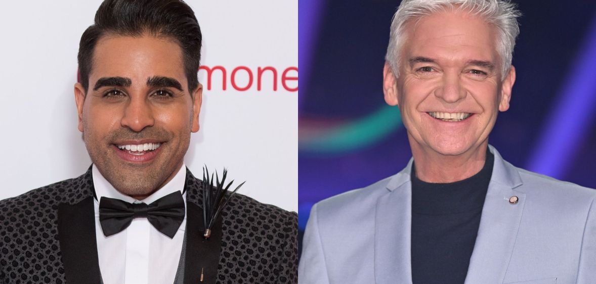 On the left, Dr Ranj Singh. On the right, Philip Schofield.