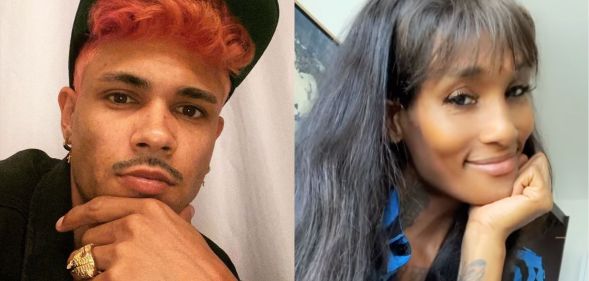 B5 star Dustin Michael (left) in a picture from Instagram, and his partner, trans actor and director D Smith (right)