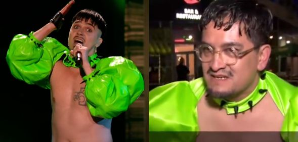 BBC reporters mistook a Eurovision fan for Finland's entrant Käärijä.