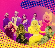 Collage showing Peppa Pig, Scooch and drag queens
