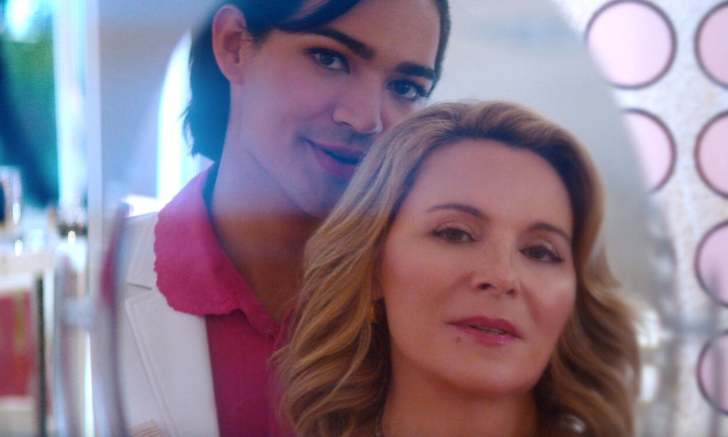 Miss Benny as Marco Mejia and Kim Cattrall as Madolyn Addison in new Netflix series Glamorous.