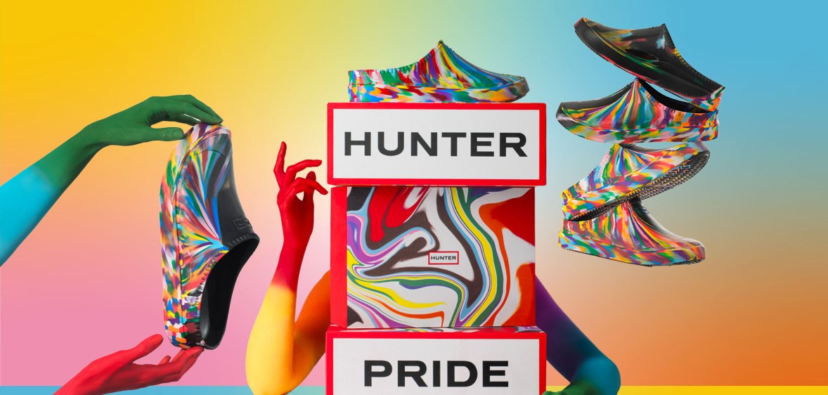 Hunter has unveiled its gender neutral shoe to celebrate Pride Month.