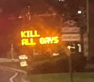 Orlando, Florida traffic sign altered to read ‘kill all gays’
