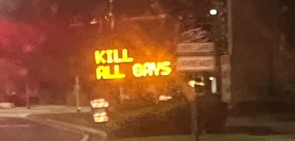 Orlando, Florida traffic sign altered to read ‘kill all gays’
