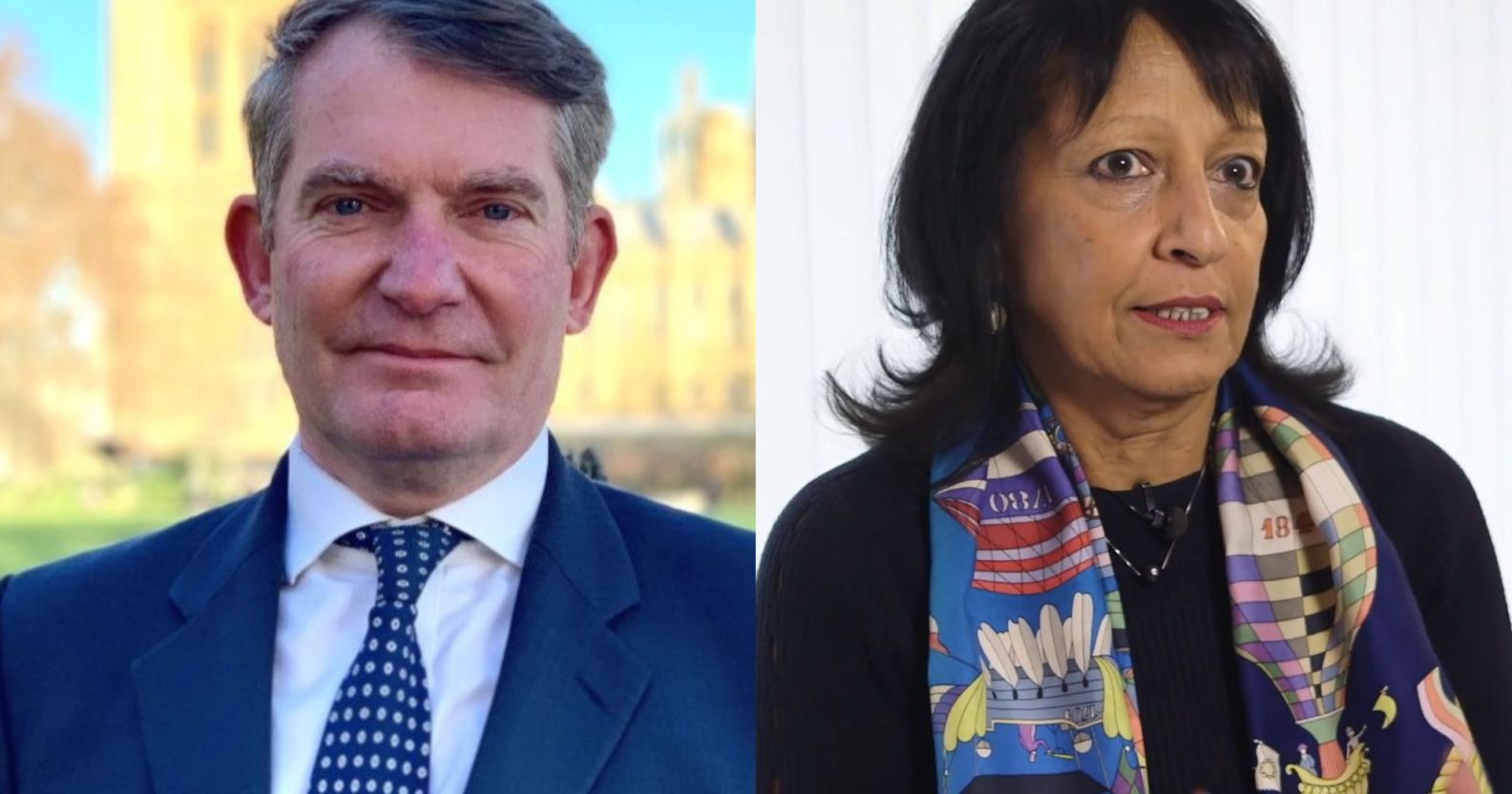 An edited split image of EHRC CEO Marcial Boo and Commission chair Kishwer Falkner.