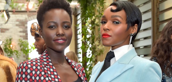Lupita Nyong'o (L) and Janelle Monáe (R) pictured together. (Getty)