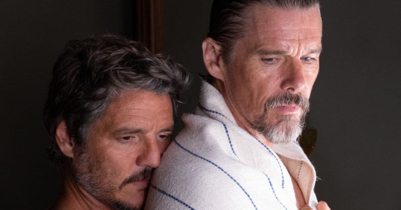 New look at Pedro Pascal and Ethan Hawke in Strange Way of Life.
