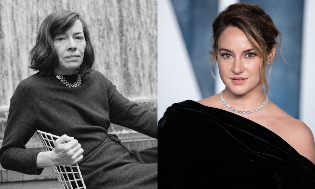 Patricia Highsmith (L) will be portrayed by Shailene Woodley (R) in biopic.