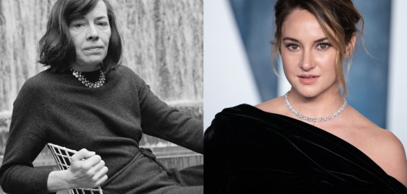 Patricia Highsmith (L) will be portrayed by Shailene Woodley (R) in biopic.