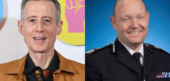 LGBTQ+ rights activist Peter Tatchell and West Midlands Police chief constable Craig Guildford