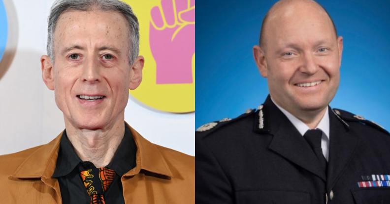 LGBTQ+ rights activist Peter Tatchell and West Midlands Police chief constable Craig Guildford