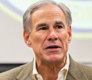 Texas governor Greg Abbott speaking during a meeting.