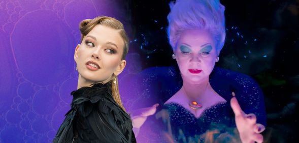 The Little Mermaid Jessica Alexander plays Vanessa (L) and Melissa McCarthy as Ursula (R).