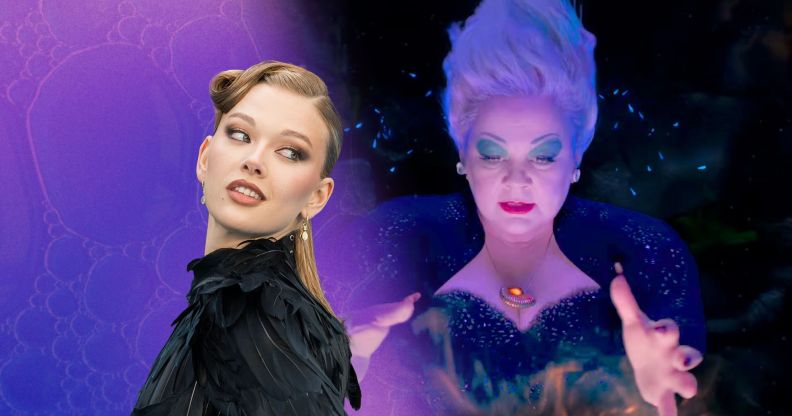 The Little Mermaid Jessica Alexander plays Vanessa (L) and Melissa McCarthy as Ursula (R).