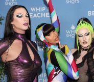 Violet Chachki, Cardi B and GottMik at the launch of Cardi's lime-flavoured, vodka-infused whipped cream brand.
