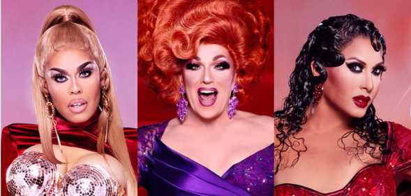 All Stars 8 contestants Monica Beverly Hilzz, Mrs Kasha Davis and Naysha Lopez