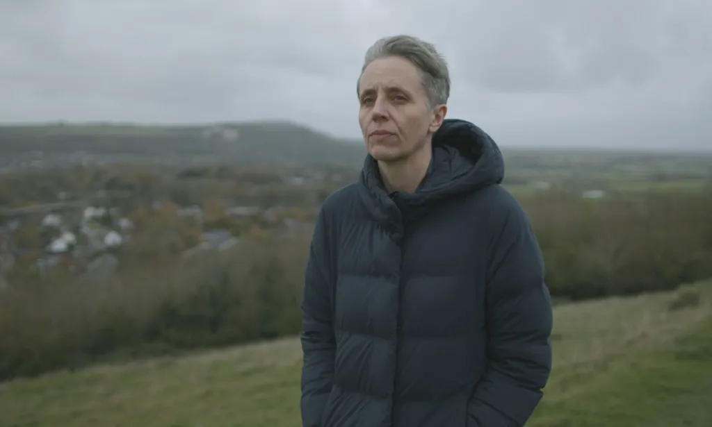 Anti-trans activist Kathleen Stock wears a jacket as she appears in Channel 4's documentary Gender Wars