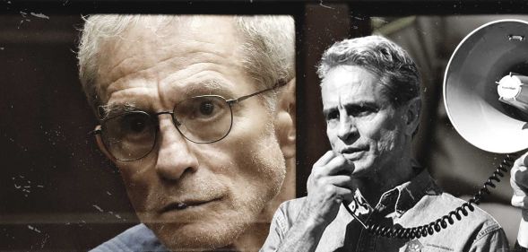 Ed Buck pictured at his trial and in a historic image.