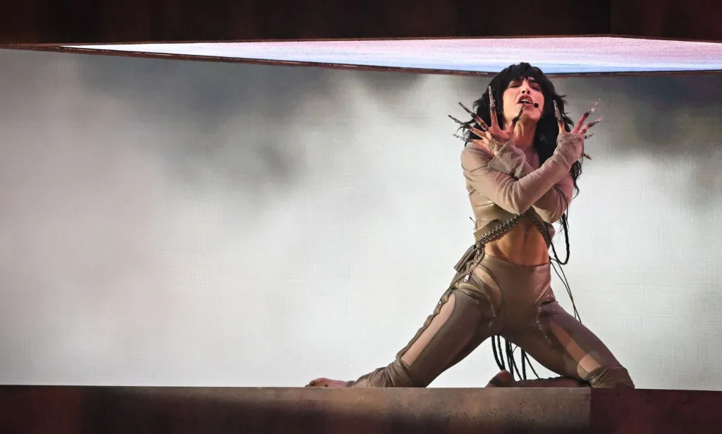 Loreen performs on behalf of Sweden during the final of the Eurovision Song contest 2023 on May 13, 2023.