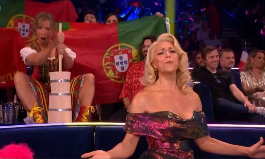 Mel Giedroyc sent fans into a tailspin with her hilarious Eurovision skit.