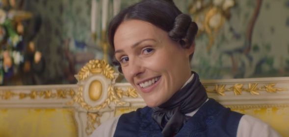 Suranne Jones appears in 19th century garb as she plays lesbian historical figure Anne Lister in Gentleman Jack