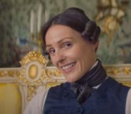 Suranne Jones appears in 19th century garb as she plays lesbian historical figure Anne Lister in Gentleman Jack