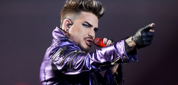 Adam Lambert performs as Queen + Adam Lambert at Mt Smart Stadium on February 07, 2020 in Auckland, New Zealand