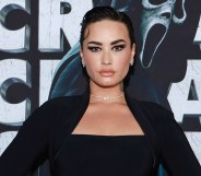 Demi Lovato attends the Scream premiere.