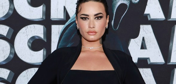Demi Lovato attends the Scream premiere.