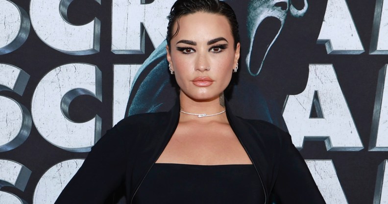 Demi Lovato attends the Scream premiere.