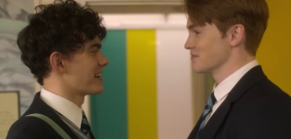 Joe Locke as Charlie Spring (L) and Kit Connor as Nick Nelson (R).