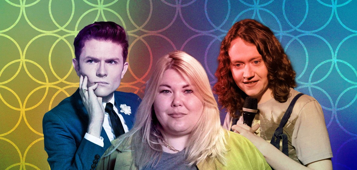 The London LGBTQ+ Stand Up Comedy Festival: Rhys Nicholson, Hannah Byczkowski and Dee Allum (Monica Pronk/BBC/Jonathan Kemp Photography)