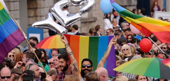 People celebrating the same-sex marriage referendum result in 2015.