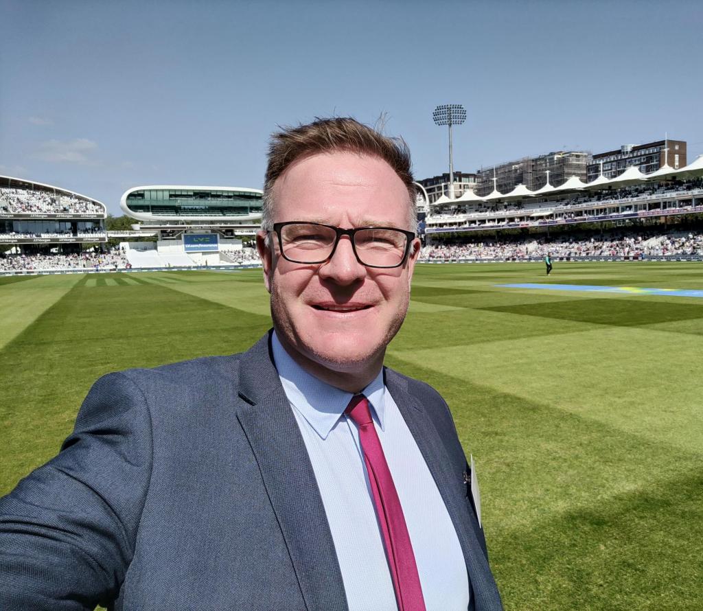 Lachlan Smith, founder of Birmingham Unicorns. He is pictured here wearing a suit at Lords.