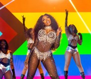Megan Thee Stallion performs at Los Angeles Pride in the Park where she reunited with gay classmate
