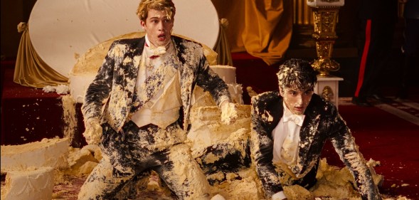 Nicholas Galitzine as Prince Henry (L) and Taylor Zakhar Perez as Alex Claremont-Diaz (R).