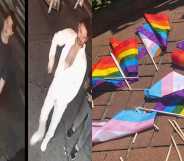 Pride flag vandalism