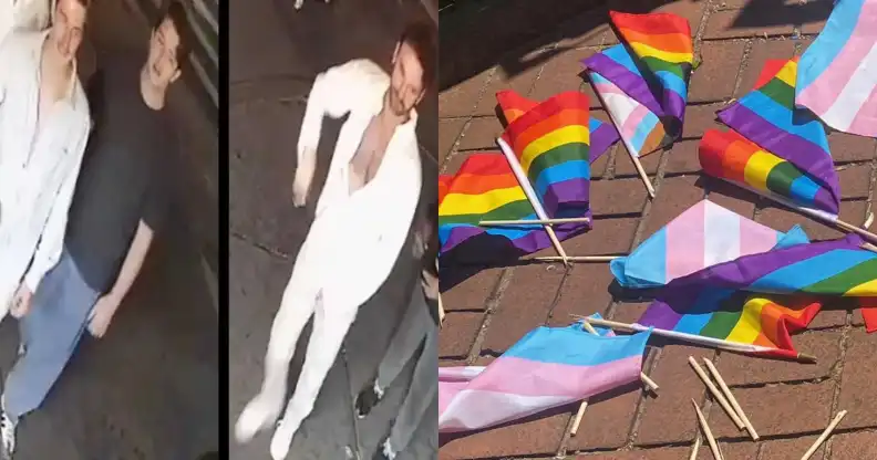 Pride flag vandalism