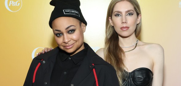Raven-Symoné (L) and her wife Miranda (R) talk celebrating their pride. (Getty)