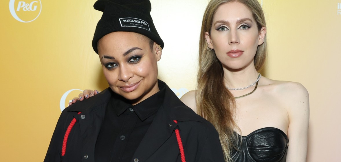 Raven-Symoné (L) and her wife Miranda (R) talk celebrating their pride. (Getty)