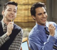Sean Hayes as Jack (L) and Eric McCormack as Will (R) in Will & Grace. Eric McCormack on WIll and Grace episode that got pulled.