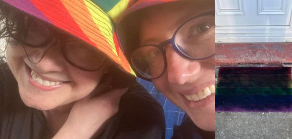Susie Day and Fliss Davis were left "heartbroken" after their Pride rainbow-coloured doormats were attacked