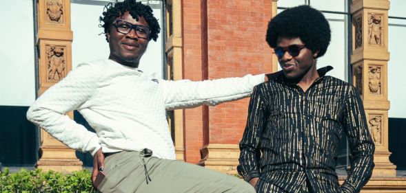 Teslim (L) and Joel (R) pictured at the Refugee Week ambassador day.