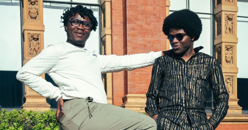 Teslim (L) and Joel (R) pictured at the Refugee Week ambassador day.