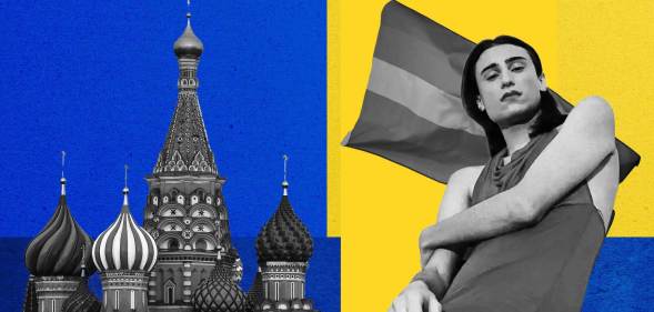 Collage of St Petersburg's famous church and Mihelina