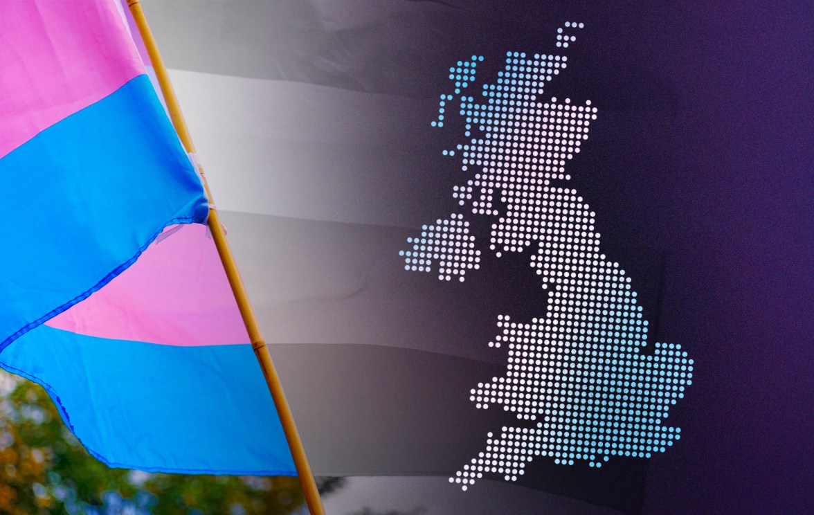 Trans flag and the UK