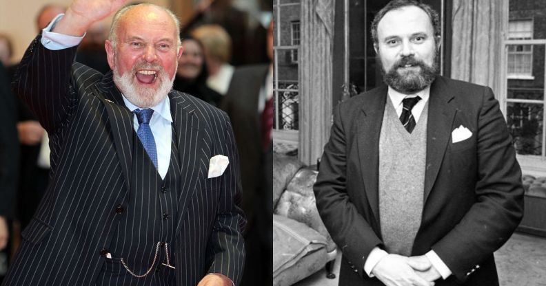 David Norris pictured in 2015 on the left and in the 1980s on the right.