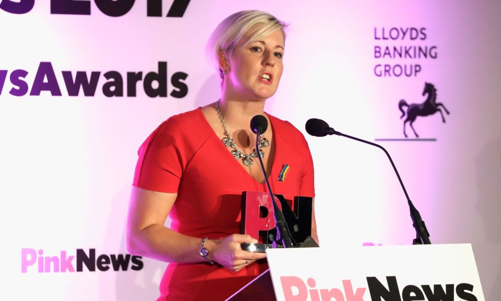 Hannah Bardell, SNP MP, pictured at the PinkNews Awards in 2017.